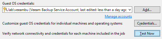 test now button in ui