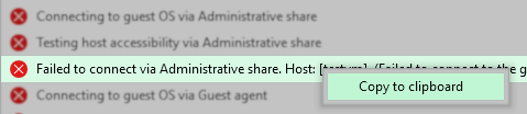 Screenshot demonstrating how to right-click on an entry in the staistics window and select the Copy to Clipboard option.