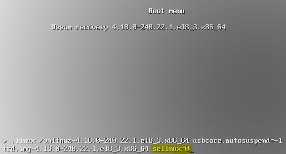selinux setting