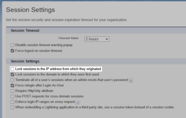 security setting