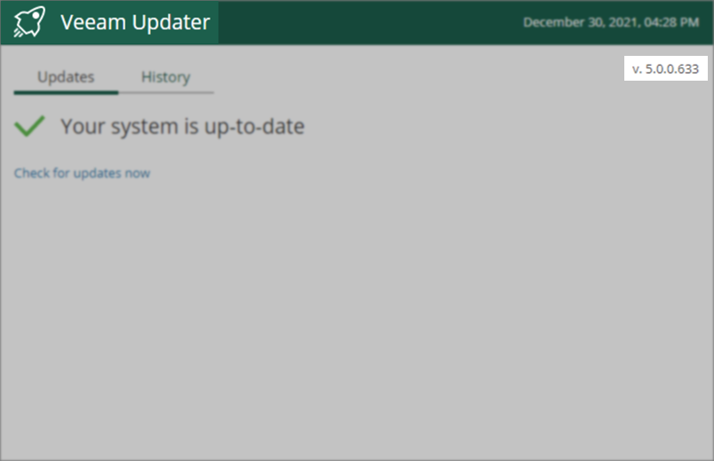 Shown in screenshot of hotfixed version of Veeam Updater version