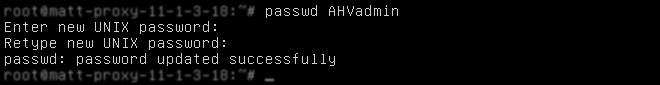 Screenshot of example password reset