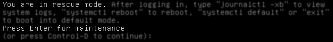Screenshot of recovery boot mode 