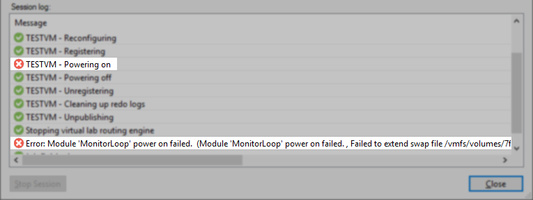 failed to expand swap