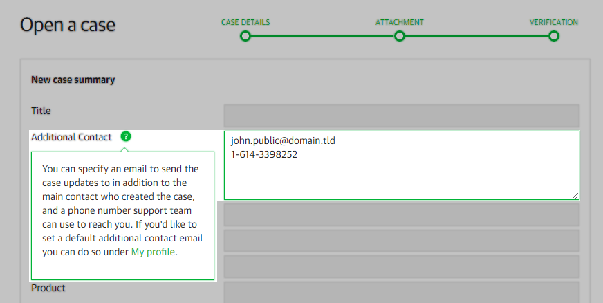 During case creation screenshot