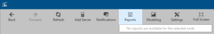 Top Menu report empty