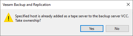 Screenshot of Take ownership prompt
