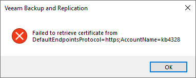 Azure Cert failed to retrieve