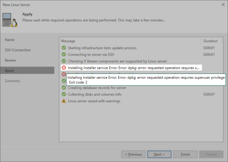 debian based installer install error