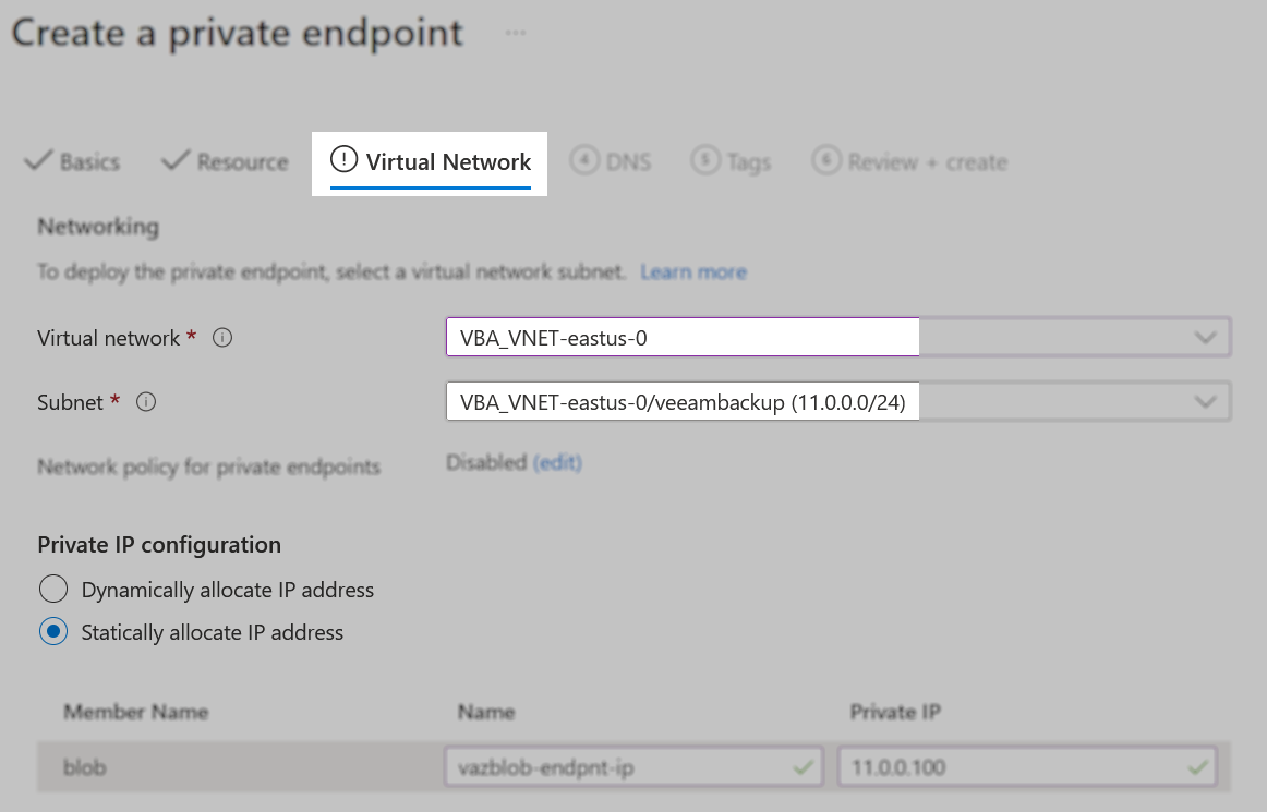 Create Private Endpoint 3