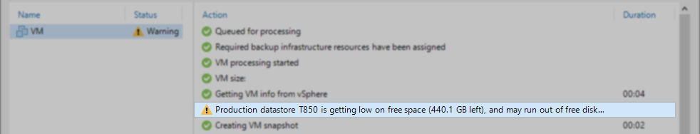 Free Disk Warning