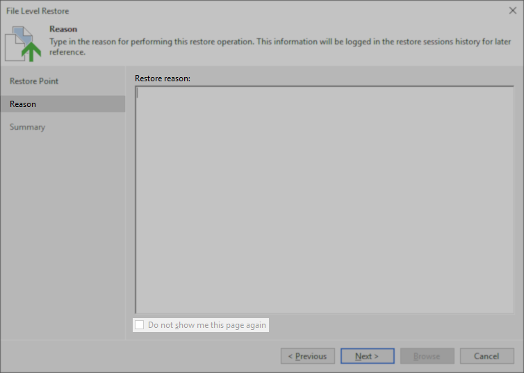 Reason Option Disable