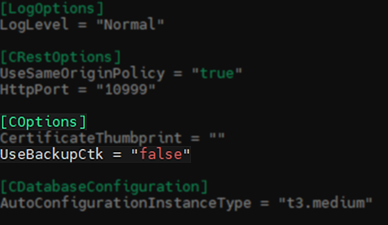 AWS Config.ini