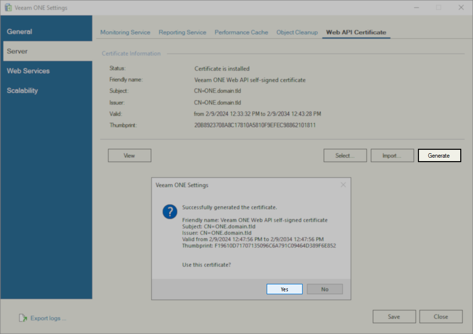 New API Cert