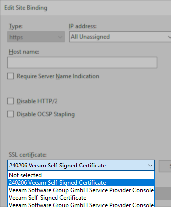 select new cert