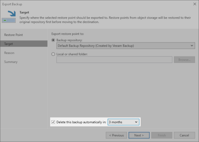 Export Backup