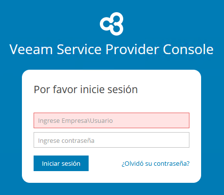 Spanish LogIn Prompt