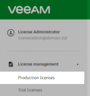 Production liceneses section