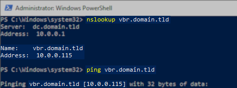 nslookup and ping