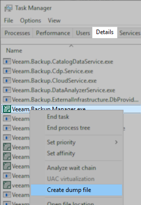 create dump