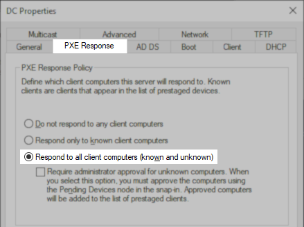 PXE Response