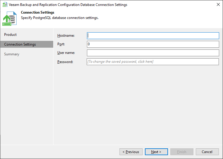 Empty Connection Settings