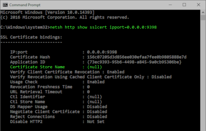 Null Cert Store