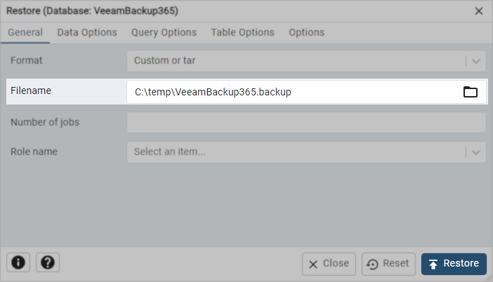 start restore