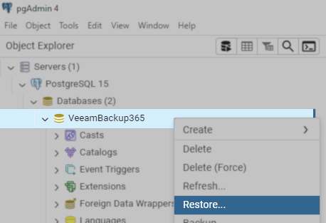 Restore Database