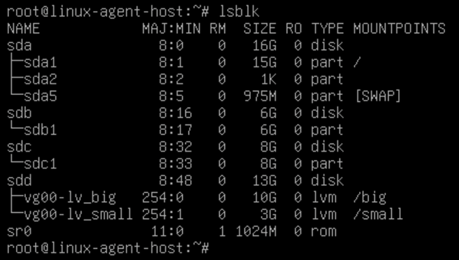 restored VM disks example