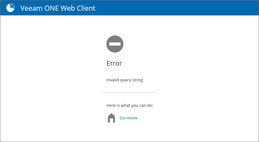 Invalid query string error