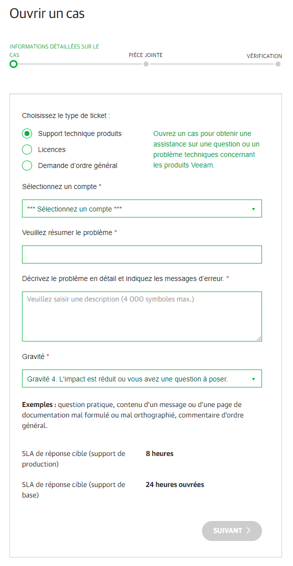 ouvrir un cas