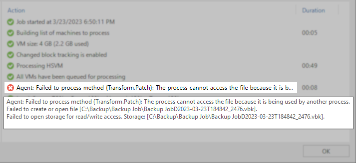 File in use example