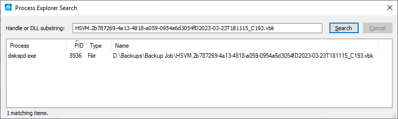 Process Explorer Search