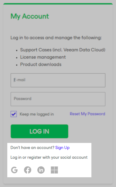 Create Veeam Account