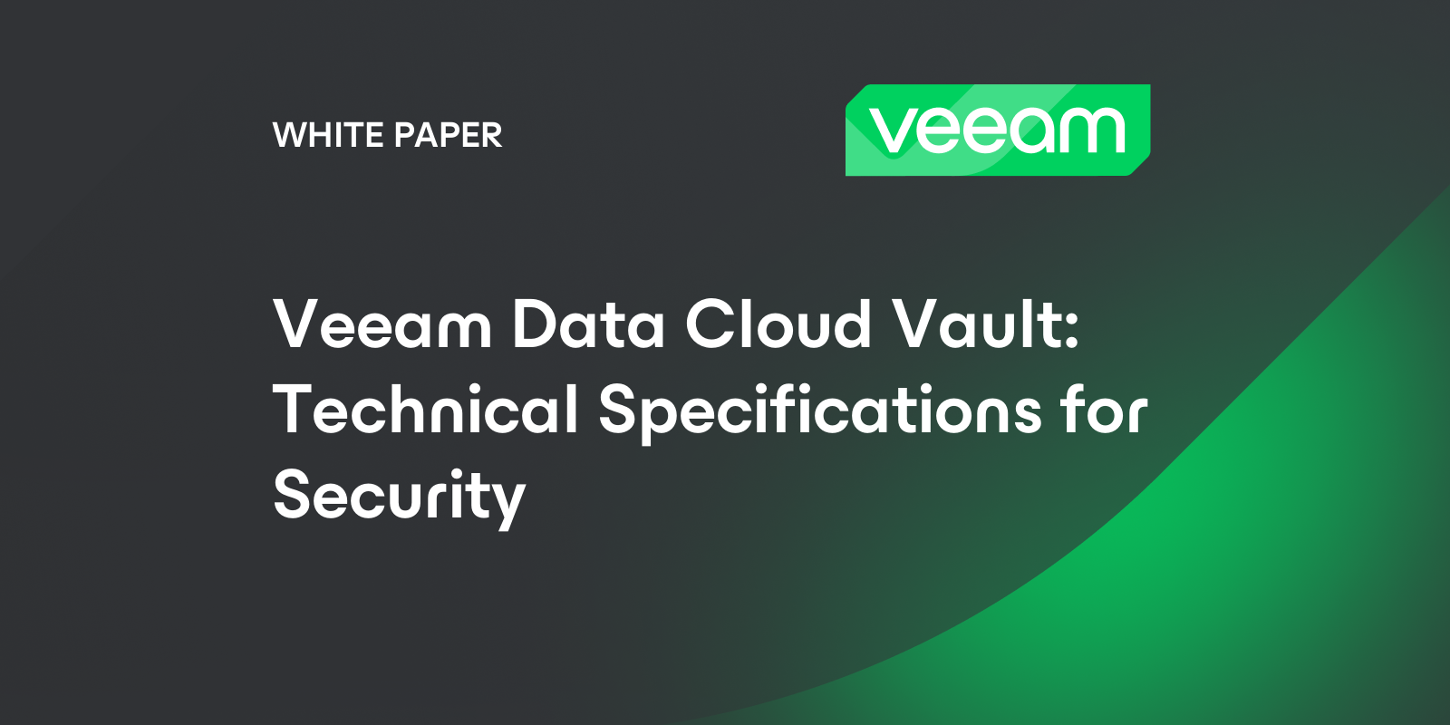 Veeam Data Cloud Vault: Technical Specifications for Security